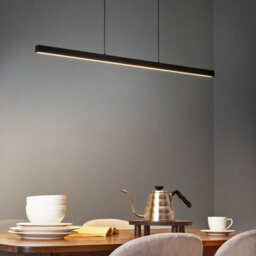 Wyld And Coco Lumina Pendant Lamp Black Aluminium With Remote And Dimmable Led, W90Cm X Drop 116Cm - thumbnail 2