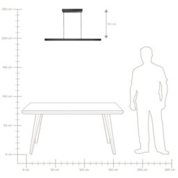 Wyld And Coco Lumina Pendant Lamp Black Aluminium With Remote And Dimmable Led, W90Cm X Drop 116Cm - thumbnail 9