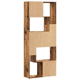Berkfield Bookcase Old Wood 67X24X161 Cm Engineered Wood - thumbnail 7