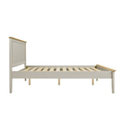 Statement Furniture Pembroke Double Bed Frame 4Ft6 With Slatted Headboard - Harbour Stone - thumbnail 8