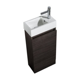 Plum&clay Condense Dark Oak  Floor Standing Cloakroom Vanity Unit (W)390mm - thumbnail 6