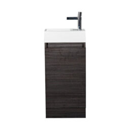 Plum&clay Condense Dark Oak  Floor Standing Cloakroom Vanity Unit (W)390mm - thumbnail 2
