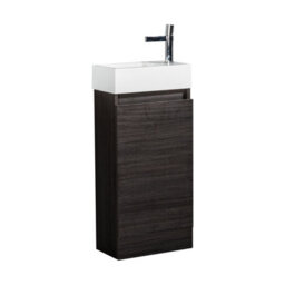 Plum&clay Condense Dark Oak  Floor Standing Cloakroom Vanity Unit (W)390mm - thumbnail 3