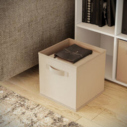 Urbn-Living Oak, Beige - Wide 7-Cube Bookcase With Drawers - thumbnail 4