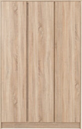 Seconique Malvern 3 Door Wardrobe In Sonoma Oak Effect Finish Hanging Rail And Shelving - thumbnail 2
