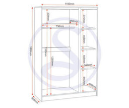 Seconique Malvern 3 Door Wardrobe In Sonoma Oak Effect Finish Hanging Rail And Shelving - thumbnail 6