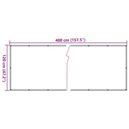 Vidaxl Balcony Screen Anthracite 120X400 Cm Oxford Fabric - thumbnail 8