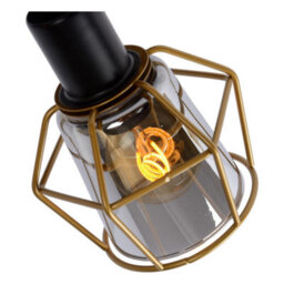 Lucide Nila Vintage Twin Ceiling Spotlight - 2Xe14 - Black - thumbnail 6
