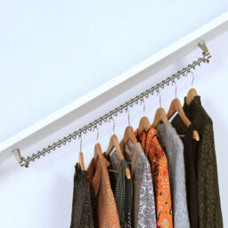 Zebedee Sloped Ceiling Clothes Rail / Angled Wardrobe Rail For Loft Bedrooms, Attic Eaves And Under Stair Coat Rack (800 mm) - thumbnail 1