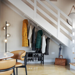 Zebedee Sloped Ceiling Clothes Rail / Angled Wardrobe Rail For Loft Bedrooms, Attic Eaves And Under Stair Coat Rack (800 mm) - thumbnail 7