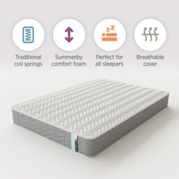 Summerby Sleep No. 9 Three Zone Memory Foam And Coil Spring Hybrid Mattress, Small Double 122 X 190Cm - thumbnail 3