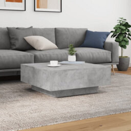 Berkfield Coffee Table Concrete Grey 80X80X31 Cm Engineered Wood - thumbnail 3