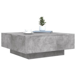 Berkfield Coffee Table Concrete Grey 80X80X31 Cm Engineered Wood - thumbnail 4