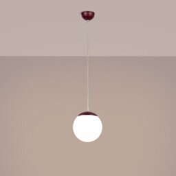 Sollux Lighting Ugo Steel/glass Burgundy 1 Lights Minimalist Pendant Lamps - thumbnail 3