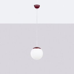 Sollux Lighting Ugo Steel/glass Burgundy 1 Lights Minimalist Pendant Lamps - thumbnail 2