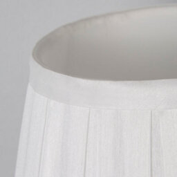 Lighting Collection White Pleat Classic Tapered Textured Fabric Table Lamp Shade - thumbnail 4