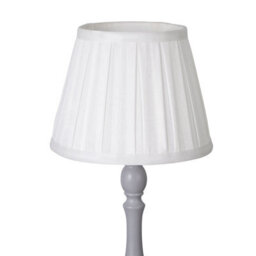 Lighting Collection White Pleat Classic Tapered Textured Fabric Table Lamp Shade - thumbnail 3