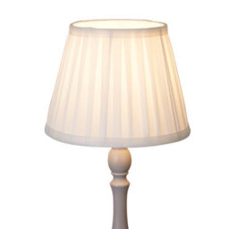 Lighting Collection White Pleat Classic Tapered Textured Fabric Table Lamp Shade - thumbnail 2