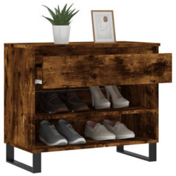 Walplus Shoe Cabinet Smoked Oak 70X36X60 Cm Engineered Wood - thumbnail 4