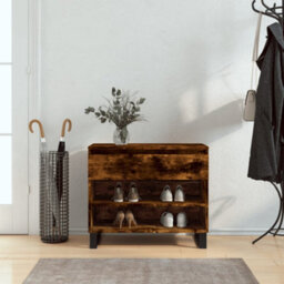 Walplus Shoe Cabinet Smoked Oak 70X36X60 Cm Engineered Wood - thumbnail 1