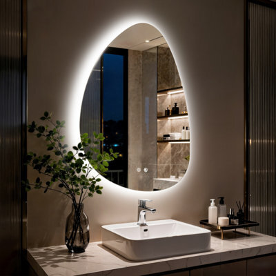 Luvodi Ludovi 550X770mm Irregular Led Bathroom Mirror With Lights Backlit Vanity Mirror, Fogless, Dimmable - image 1