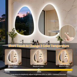 Luvodi Ludovi 550X770mm Irregular Led Bathroom Mirror With Lights Backlit Vanity Mirror, Fogless, Dimmable - thumbnail 5
