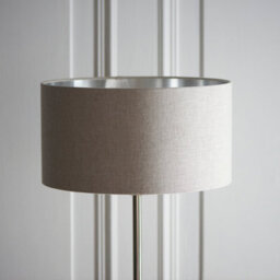 Loops Elegant 1500mm Tall Brushed Chrome Floor Lamp With Natural Linen Shade - thumbnail 5