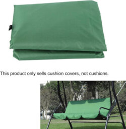 (Green) Cushion Cover For 3-Seater Garden Swing, Swing Cover, Hammock - thumbnail 3