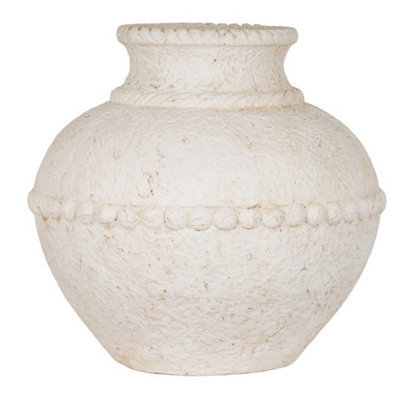 Hill Interiors Large Olympia Terracotta Vase - Ceramic - L40 X W40 X H37 Cm - White - image 1