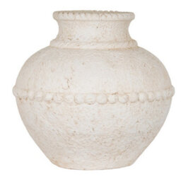Hill Interiors Large Olympia Terracotta Vase - Ceramic - L40 X W40 X H37 Cm - White