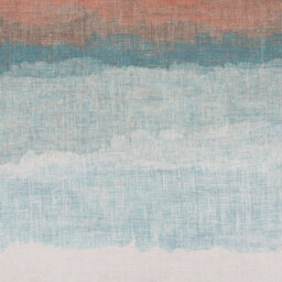 Loomed Striped Abstract Cotton Chenille Rug Blue Beige Terracotta Machine Washable 80Cm X 300Cm - thumbnail 5