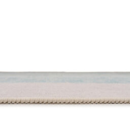 Loomed Striped Abstract Cotton Chenille Rug Blue Beige Terracotta Machine Washable 80Cm X 300Cm - thumbnail 6