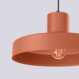 Luminosa Lighting Luminosa Bilo Dome Pendant Ceiling Light Red Ochre 1X E27 - thumbnail 5
