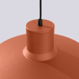 Luminosa Lighting Luminosa Bilo Dome Pendant Ceiling Light Red Ochre 1X E27 - thumbnail 6