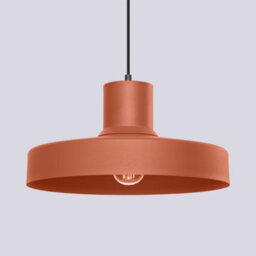 Luminosa Lighting Luminosa Bilo Dome Pendant Ceiling Light Red Ochre 1X E27 - thumbnail 4