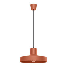 Luminosa Lighting Luminosa Bilo Dome Pendant Ceiling Light Red Ochre 1X E27 - thumbnail 1