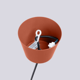 Luminosa Lighting Luminosa Bilo Dome Pendant Ceiling Light Red Ochre 1X E27 - thumbnail 8