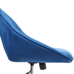 Beliani Desk Chair Bardsdale Velvet Navy Blue - thumbnail 8