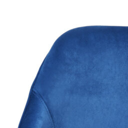 Beliani Desk Chair Bardsdale Velvet Navy Blue - thumbnail 7