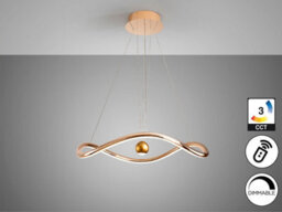 Luminosa Lighting Luminosa Romina Pendant Ceiling Light Gold Led 2700-5000K Remote Control - Uk Stock - thumbnail 4