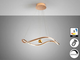 Luminosa Lighting Luminosa Romina Pendant Ceiling Light Gold Led 2700-5000K Remote Control - Uk Stock - thumbnail 5