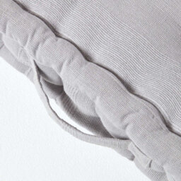 Homescapes Silver Grey Rajput Ribbed Cotton Floor Cushion - thumbnail 4
