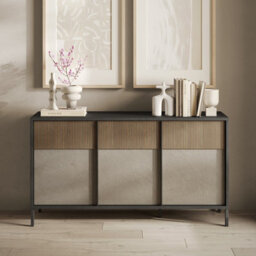 FurniComp LTD Furnicomp Venice 3 Door Grey And Mercure Oak Sideboard - thumbnail 1
