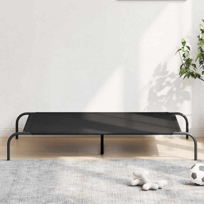 Walplus Black Elevated Dog Bed 130X80X20 Cm Oxford Fabric Steel Frame - image 1