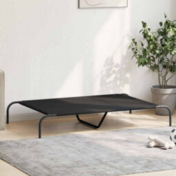 Walplus Black Elevated Dog Bed 130X80X20 Cm Oxford Fabric Steel Frame - thumbnail 3