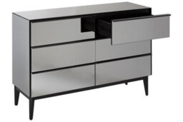 Orsina Ample Storage 6 Drawer Chest, Black Finish Cabinet For Decor, Sturdy Wooden Drawer Chest, Durable Chest - thumbnail 5