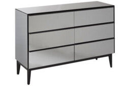 Orsina Ample Storage 6 Drawer Chest, Black Finish Cabinet For Decor, Sturdy Wooden Drawer Chest, Durable Chest - thumbnail 2