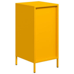 Berkfield Sideboard Mustard Yellow 35X39X73.5 Cm Cold-Rolled Steel - thumbnail 7