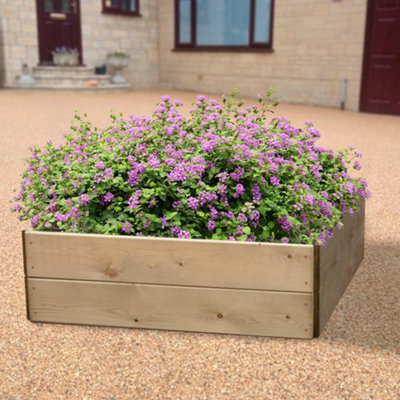 Greena Square Wooden Raised Bed 30 Cm High, 90 X 90Cm - image 1