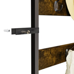 Fativo  3 In 1 Corner Hall Tree Coat Rack Stand With Bench Entryway Storage Shelf Hooks - thumbnail 4